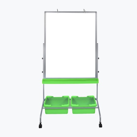 Luxor Classroom Chart Stand with Storage Bins MB3040WBIN